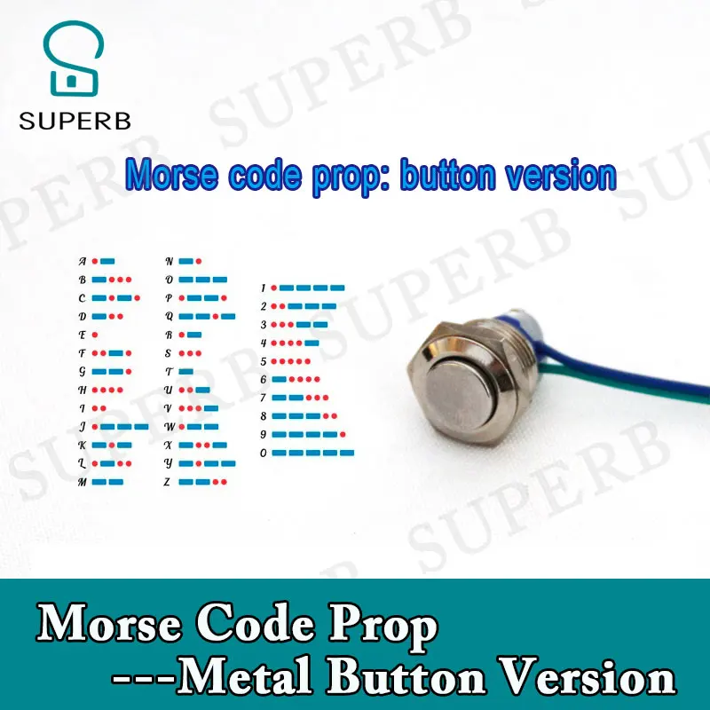 

Superb escape room game prop Morse code prop metal button enter password via button like sending telegram by using Morse Code