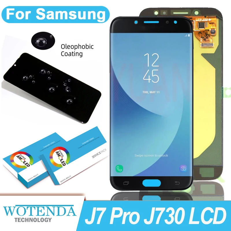 100% Original 5.5'' Super AMOLED Display for Samsung Galaxy J730 J730F J7 Pro 2017 Full LCD Touch Screen Digitizer Repair Parts |