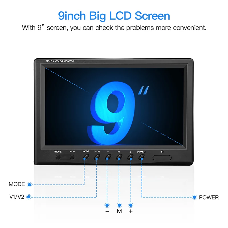  Eyoyo 50M Pipeline Endoscope Inspection Camera Underwater Industrial Plumbing System with 9 Inch LC