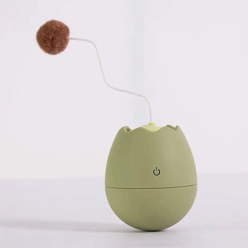 Green Xiaomi пушистый хвост яичная скорлупа игрушки для кошек умные интерактивные игрушки питомец компаньон новейший дизайн в форме яйца электронные игрушки для домашних животных - Цвет: Green