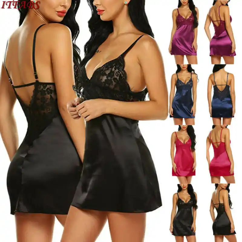 Satin babydoll sleepwear Clearance