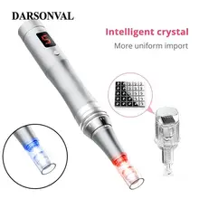 DARSONVAL USB Charging Silver Pen 2 Colors Led Facial Intelligent Crystal Cartridge Screw  dr Micro Needling Tattoo-Machine pen