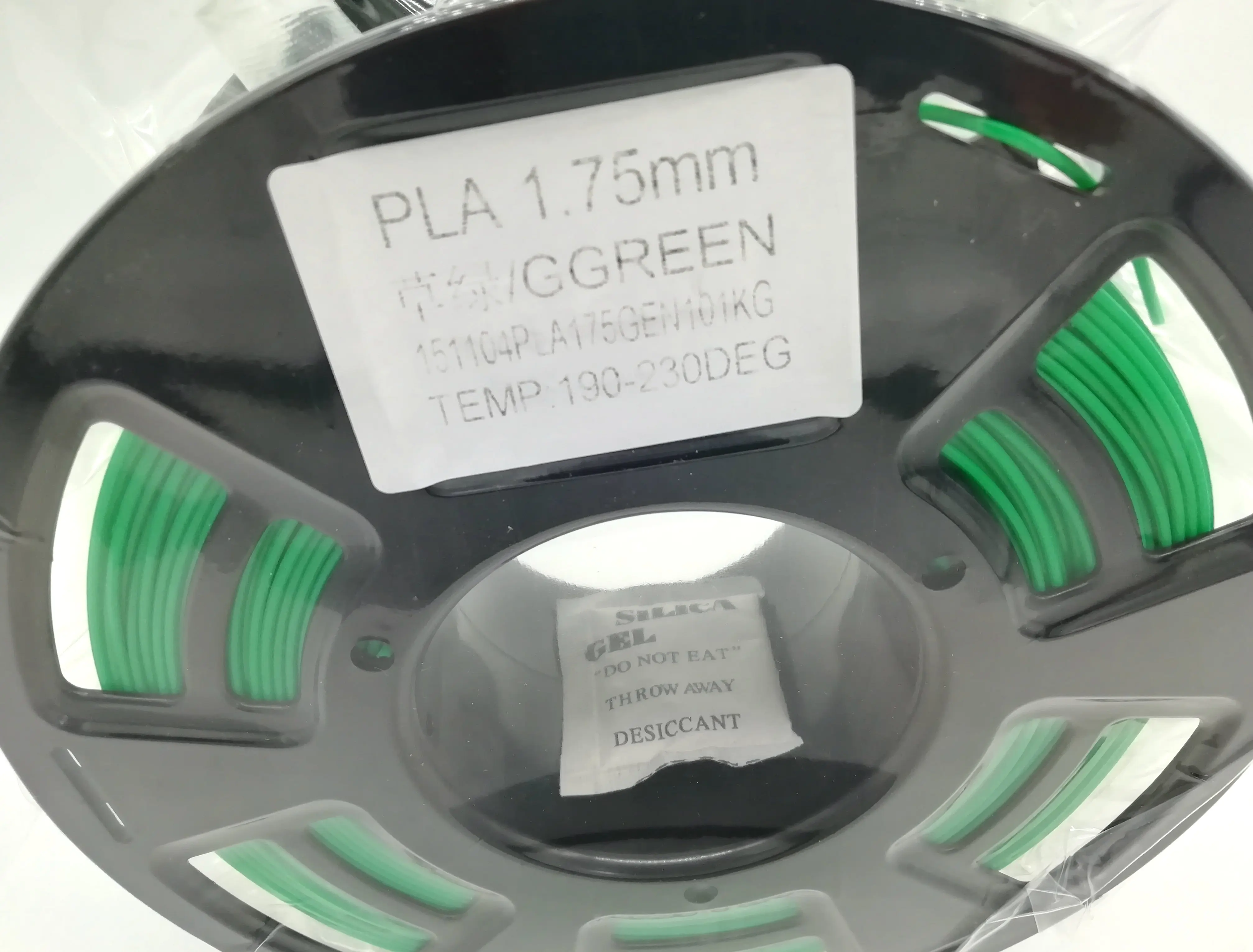PLA Филамент 1,75 в зеленом цвете 1 кг