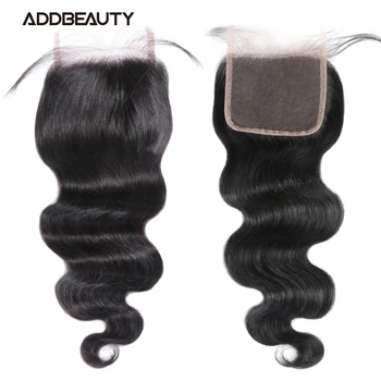 

Body Wave 4x4 HD Transparent Lace Closure Brazilian Human Remy Hair 13x4 Lace Frontal Natural Color Pre-Plucked Hairline 130%