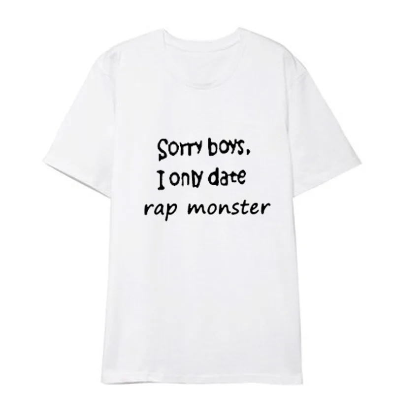 

BTS Jimin Members Selectable Korean-style Loose-Fit Simple BTS Versatile Short Sleeved Lettered T-shirt