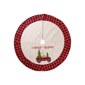 

120/122cm Tree Skirt Durable Practical Creative Chic Tree Base Decoration Christmas Tree Decoration For Ball Party Prom
