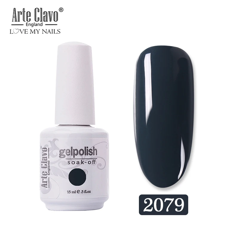 2079 Arte Clavo Гель-лак для ногтей Зеленый Гель-лак Vernis Led Vernis Полупостоянный УФ-гель для ногтей 15 мл замачиваемый базовый верхний слой - Цвет: 2079