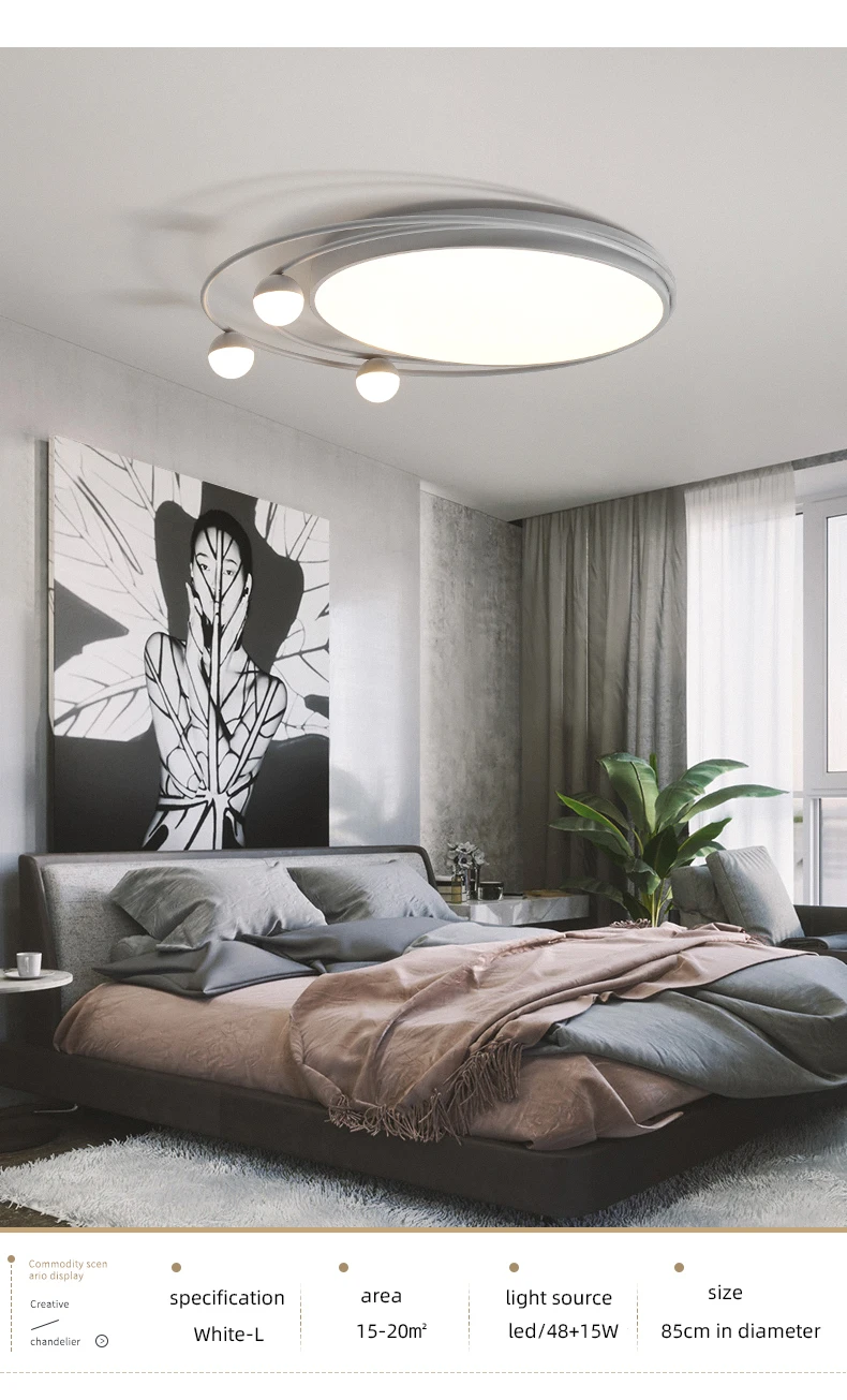 Living room lamps ceiling light modern minimalist surface mounted lamp home atmosphere bedroom warm romantic led ceiling lamp