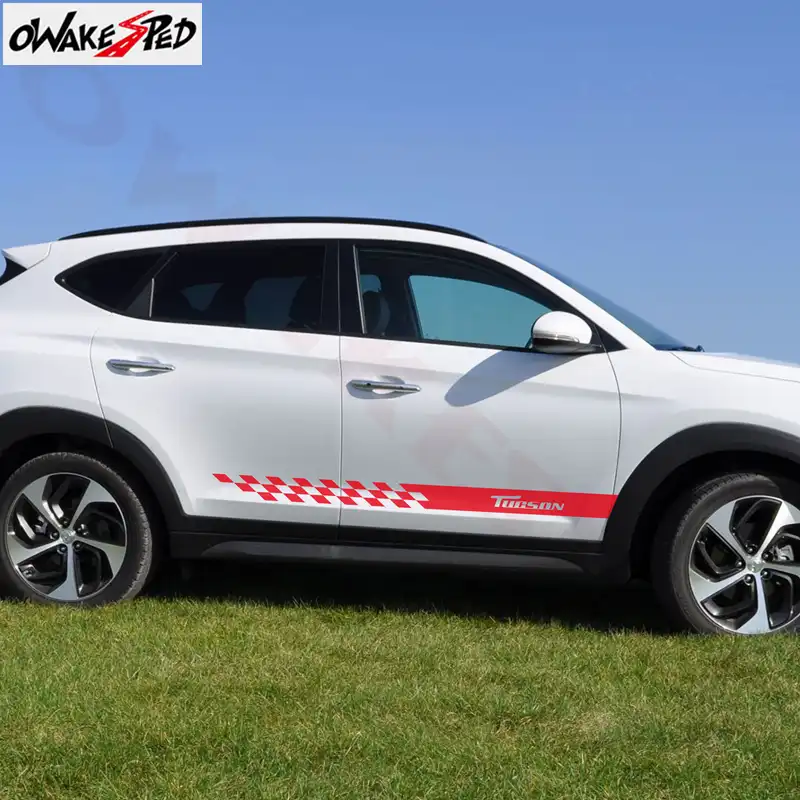 Racing Styling Car Body Decor Stickers Auto Side Skirt Vinyl Decal Sport Stripes For Hyundai Tucson 2010 2018 Night Edition Car Stickers Aliexpress