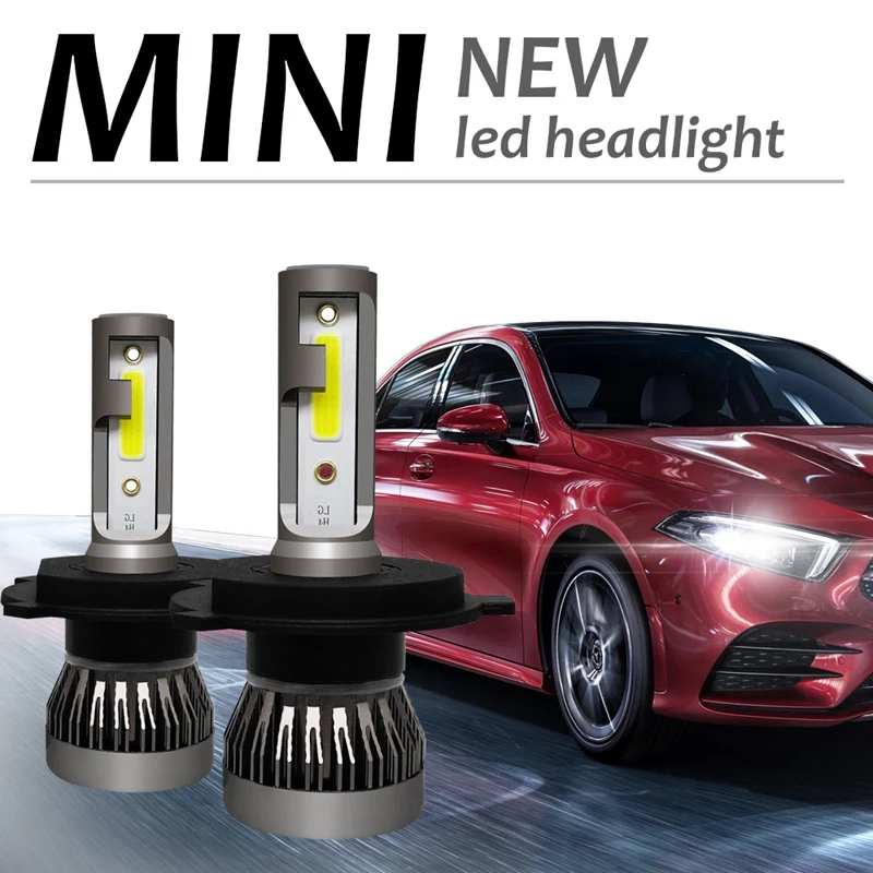 2 шт. Mini1 светодиодные фары 36 Вт 6000лм Cob лампы Комплект Hi/Low Beam 6000K