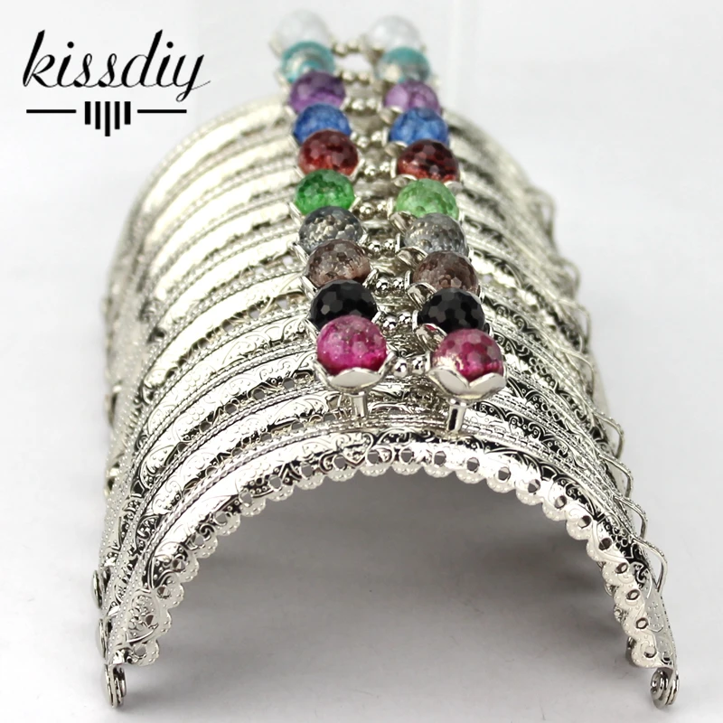KISSDIY 10 шт. 8 5 см металлическая рамка для кошелька полукруглая Серебряная