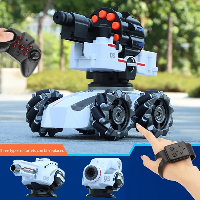 RC Car Tank Toys Remote Controlled Car Tank Electric Gesture RC Car Remote Control Water Bomb Tank Bubble Toy for Children Kids 1