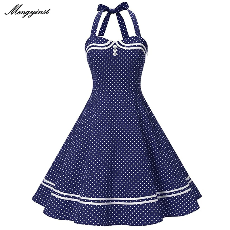 

Summer Sleeveless Strapless Dress Women 2020 Casual Female Slim Vintage Dot Print Office Work Dresses Elegant Sexy Party Dress