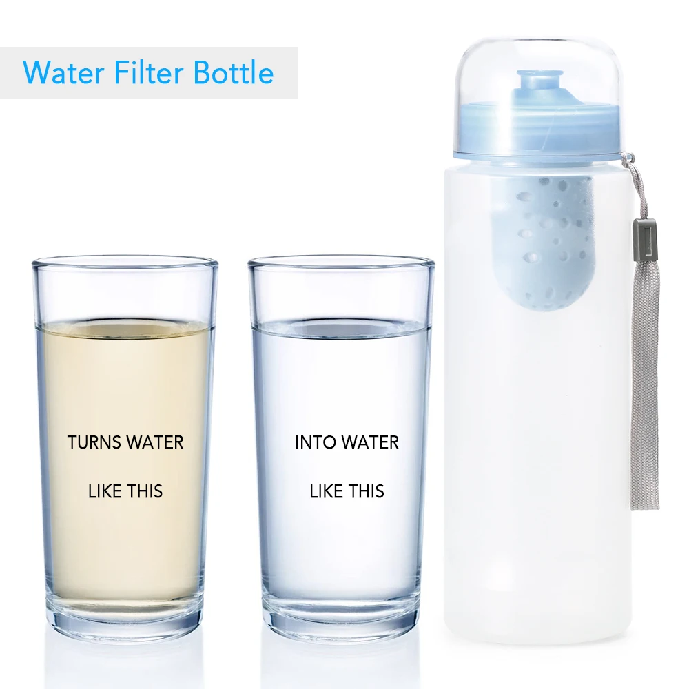 Outdoor Water Filter Bottle Water Filtration Bottle Purifier for Camping Hiking Traveling Emergency Survival Water Filter Tools Outdoor Water Filter Bottle Water Filtration Bottle Purifier for Camping Hiking Traveling Emergency Survival Water Filter Tools