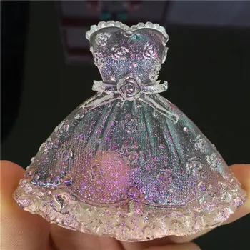 

3D Silicone Heart Skirt Crown Fondant Mold Chocolate Jewelry Mould Craft Tools 19QC