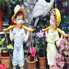 Ngryise 1 шт. набор садовая девочка Мальчик как у статуя