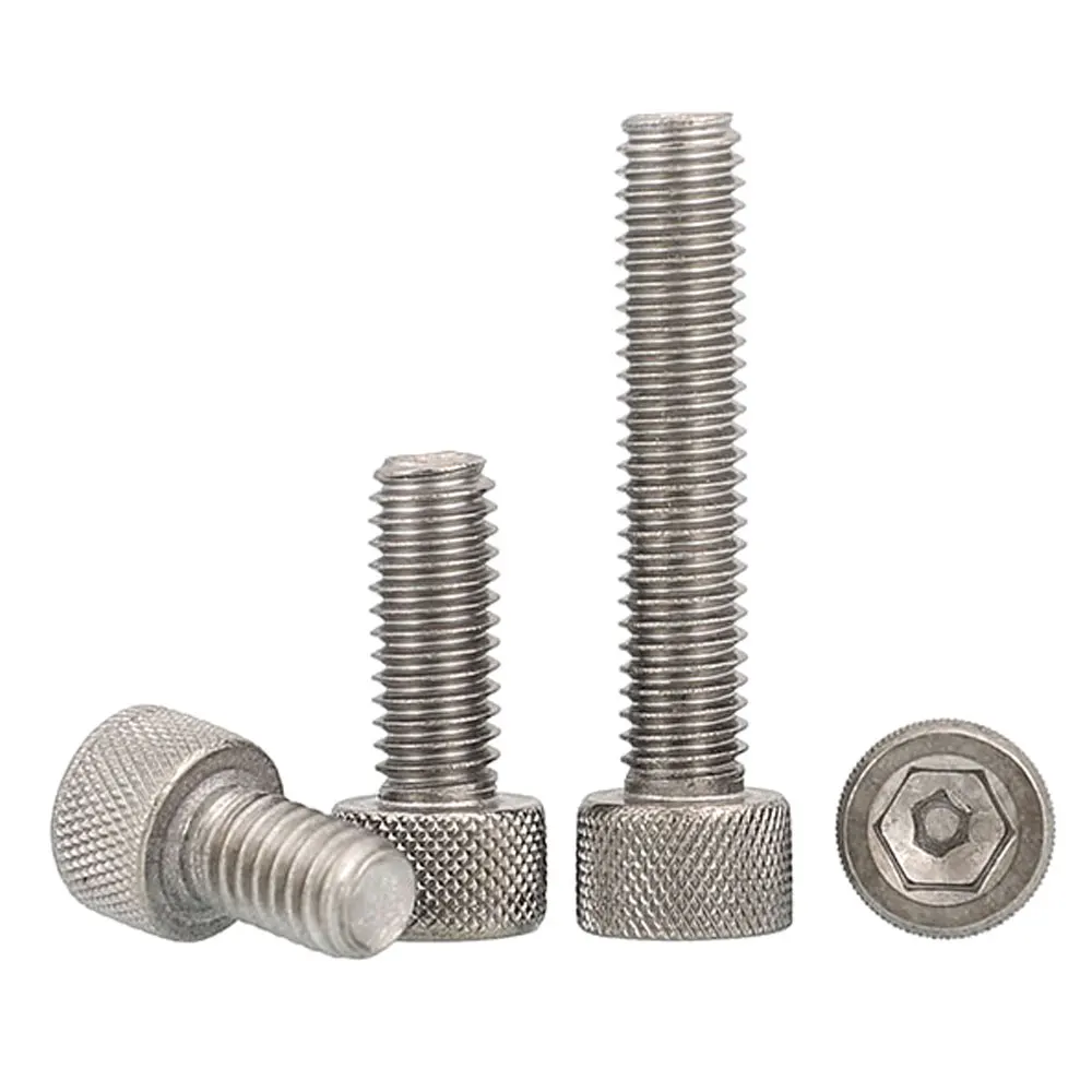 20 50pcs/lot Knurled Cup head hexagon socket bald pure titanium bolt