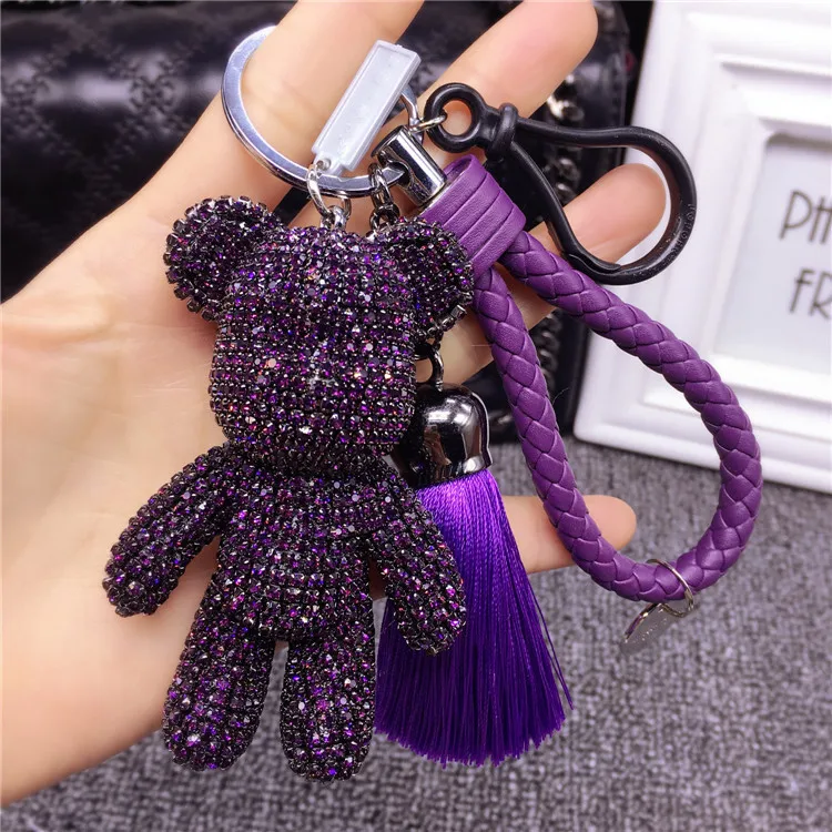 Diamond Bear Keychain Jointed Bear Keychain Pendant Cute Female Car