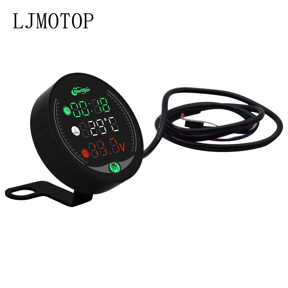 Motorcycle Tester LED Display Waterproof Voltmeter Multifunction Meter For Kawasaki Z1000 ZX 10R 12R 6R Z 650 900 800 Z300 ZX14R