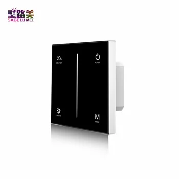 

DC12-24V T1-1 single color touch panel led dimmer , T2-1 dual color cct , T3-1 RGB , T4-1 RGBW controller Black & white glass