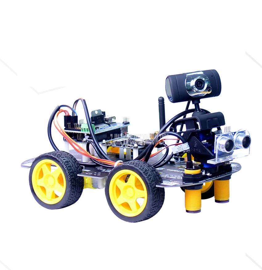 Wireless Wifi Smart Car Robot With Camera for PC/Android/iOS Mobile Phone Remote Control Video Monitoring Car Robot For Children