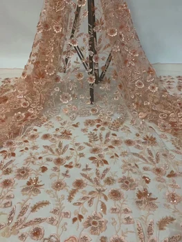 

African sequin lace fabric 2020 high-quality lace Nigeria tulle lace fabric bride French lace fabric D38181