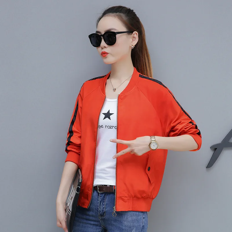 

Korean-style Fashion Embroidered Jacket Women's Spring And Autumn New Style Casual Versatile Stand Collar Baseball Uniform Jacke