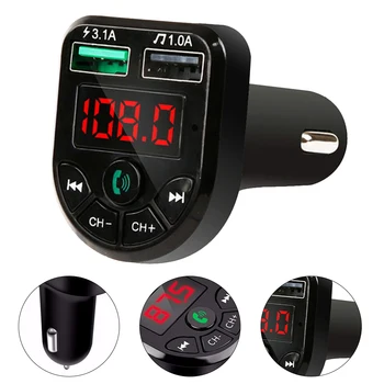 

1PC FM Player Car FM Transmitter Audio Adapter Charger Car Kit With Hands-Free Calls For Car