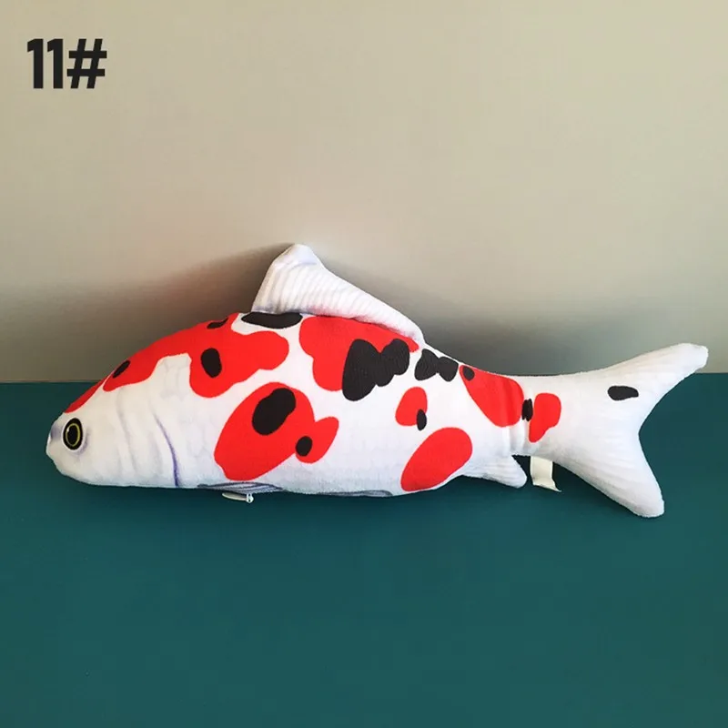 Soft Plush Fish Shape Cat Chew Toy Interactive Gifts Cat Catnip Toys Stuffed Pillow Doll Simulation Playing Toy Pet Accessories