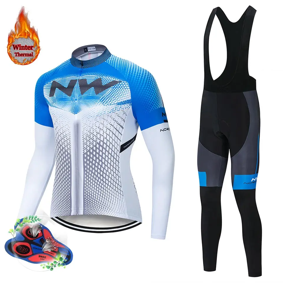 

2019 northwave nw Winter MTB Bicycle Cycling Clothing Suit Keep Warm Cycling Jersey Set Thermal Mountain Bike Cycling Clothes