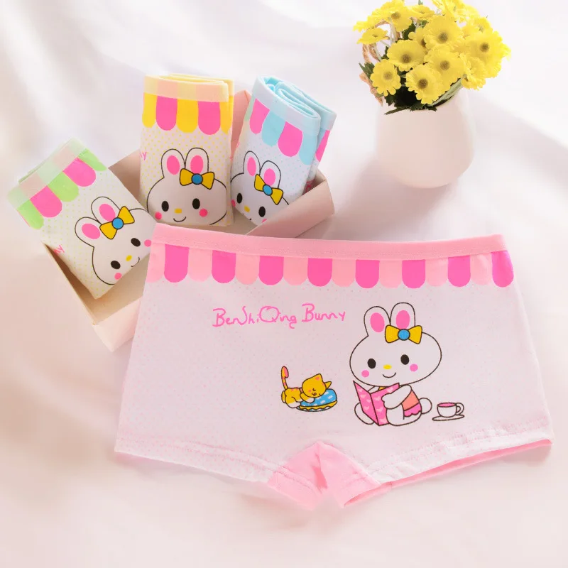 

6pcs/lot Girls Kids Short Briefs Children Cute Briefs Kids Underwears Children Cotton girls Underpants Kids Panties 3-10 Years