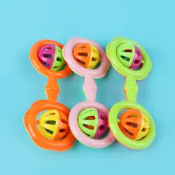 Цвет ful милые пластиковые детские погремушки колокольчик раннего образования игрушка для новорожденных схватить игральные игрушки цвет