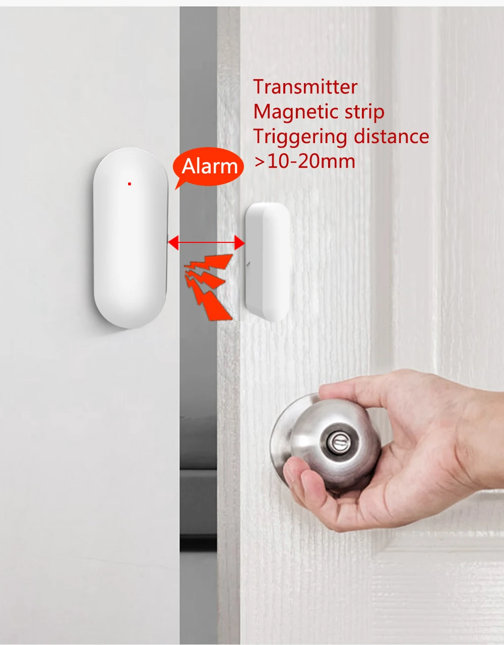 Tuya WiFi Door Sensor Smart Door Open/Closed Detectors Smartlife APP Wifi Window Sensor Home Safety Work with Alexa Google Home ring keypad motion sensor