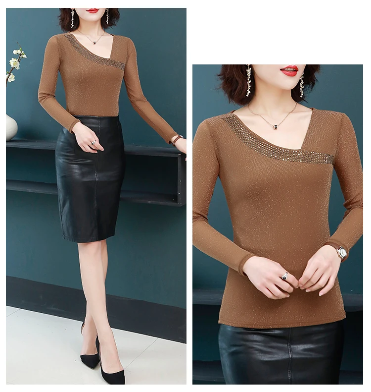 Женские топы и блузки blusas mujer de moda Мода модная кружевная сетчатая рубашка 4XL размера плюс женские рубашки с длинным рукавом 6909 50