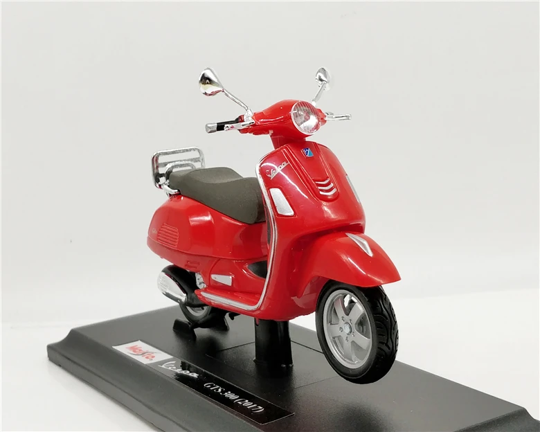 Maisto 1:18 Vespa GTS 300 красный скутер литой мотоцикл