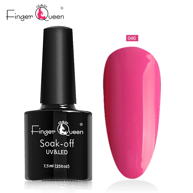 Розовые цвета серии гель УФ 7,5 мл модный дизайн лак для ногтей для женщин гель лак Блестящий однотонный цвет кончики для ногтей Дизайн ногтей - Цвет: BLC046