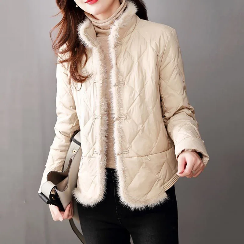 

Parka Women's Plus Size Short Dadded Coats 2020 Winter Fashion Down Cotton-Padded Clothes Stand Collar Frivolous Jackets Woman