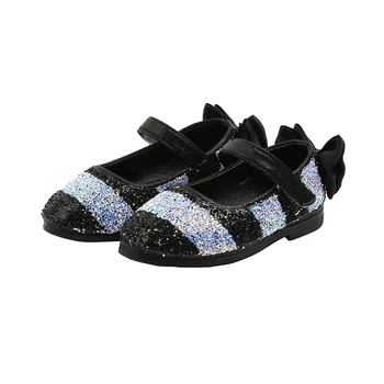

Fashion Sequins Bow Newborn Baby Girl Dress Shoes 2020 New Kids Shoes Princess Wedding Dance Leather Shoes Size 1 2 3 4 5 6 Year