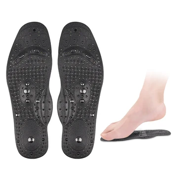 価格 1 ペアユニセックス重量マッサージインソール足指圧靴パッド治療痩身インソール減量のため