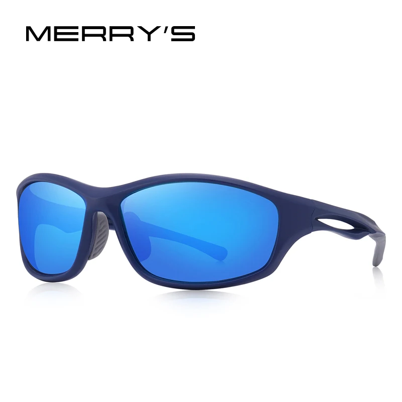 Мужские поляризационные очки MERRY'S, солнцезащитные очки для занятий спортом, рыбалки и вождения, степень защиты UV400, S9024 - Цвет линз: C02 Bule