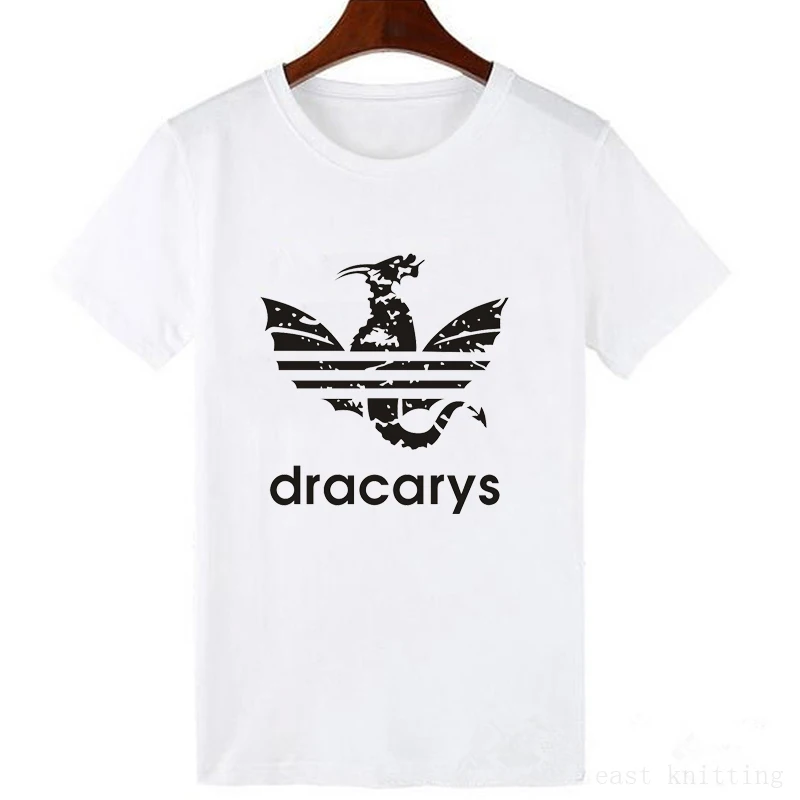 WTQ0264-white Харадзюку Винтаж Dracarys футболка Женские футболки размера плюс Игра престолов мать драконов Khaleesi футболка женские футболки - Цвет: WTQ0264-white