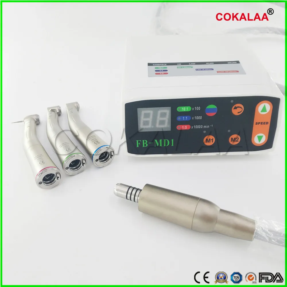 COKALAA наивысшего качества стоматолог excellect комплект Электрический микромотор стоматологические очки Бесщеточный Мини микромотор 1:1 1:5 20:1 угловой наконечник - Цвет: 1 SET