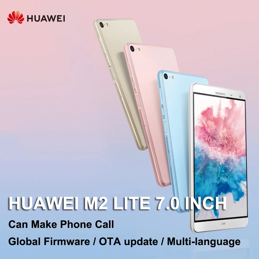 Huawei MediaPad M2 Lite с глобальной прошивкой, 7 дюймов, PLE-703L, четыре ядра, 3G, 32G rom, планшет с функцией звонка, Snapdragon 615, отпечаток пальца, 13,0 МП