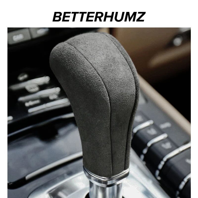 BETTERHUMZ Alcantara Wrap For Porsche Cayenne Car Gear Shift Knob ABS Cover Sticker Interior Trim Decoration Accessories | Автомобили и