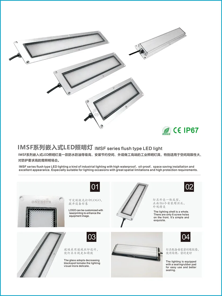 12W 18W 24W Embedded LED lighting Panel Working Light 24V DC flush type Tempered frosted glass Waterproof IP67 Free shipping 17