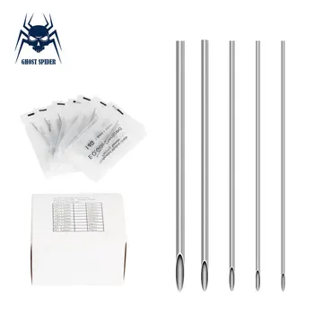 

GHOST SPIDER 100 Pcs Piercing Needles Sterilized Body Piercing Needles Permanent Makeup Tattoo Needles with Individual Pack