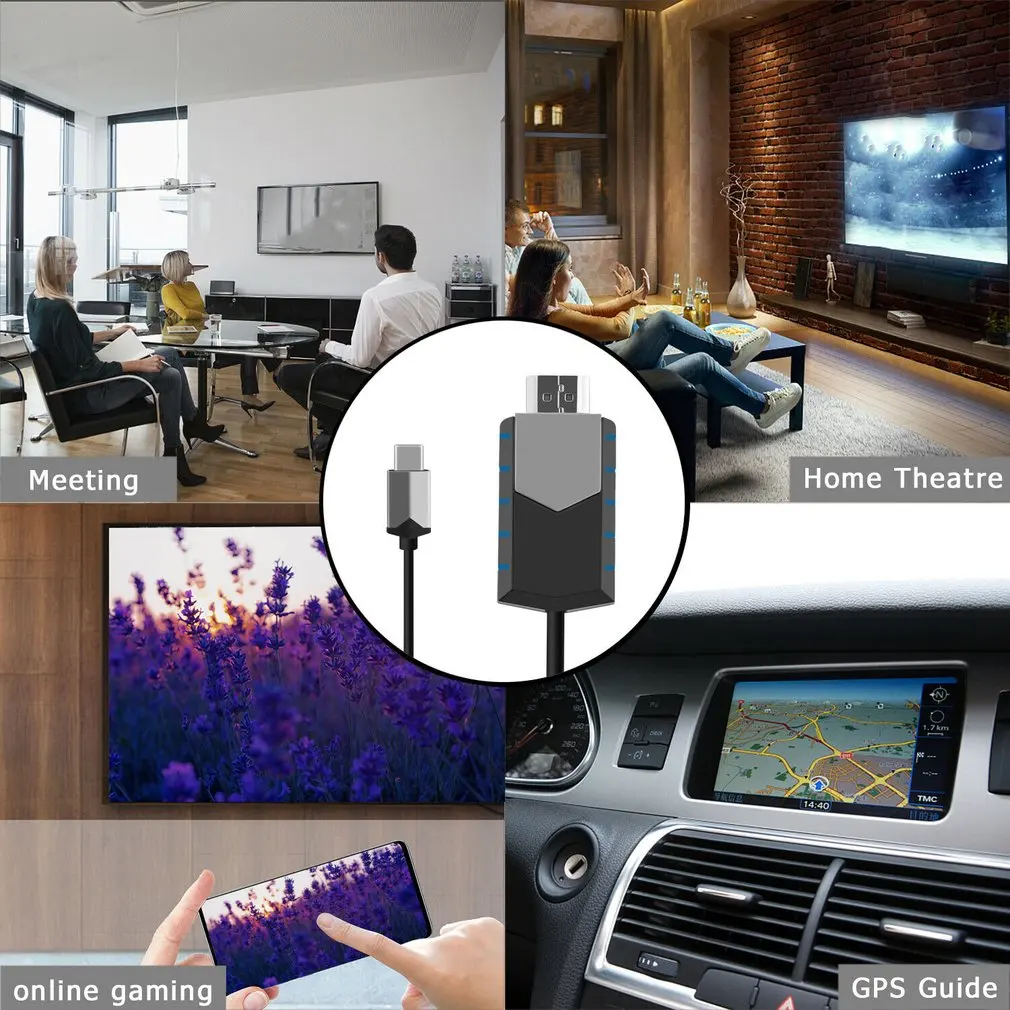 1080P 4K USB C к HDMI кабель type C папа к HDMI папа адаптер конвертер для samsung S9 S8 для huawei mate 10 P20 для MacBook