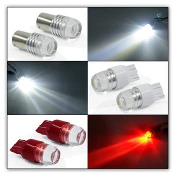 

2pcs 1156 BA15S 1157 BAY15D Concave Lens led Auto strobe flash 3SMD 5630 LED bulb car brake lights rear lamp stop lights white