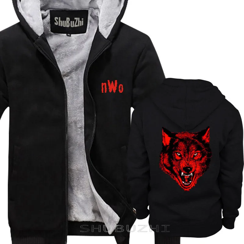 NWO World Order the Band Wolfpac Wolfpack Wolf Pack черный мужской теплый пиджак брендовый Топ Толстовка sbz5668 - Цвет: thick black