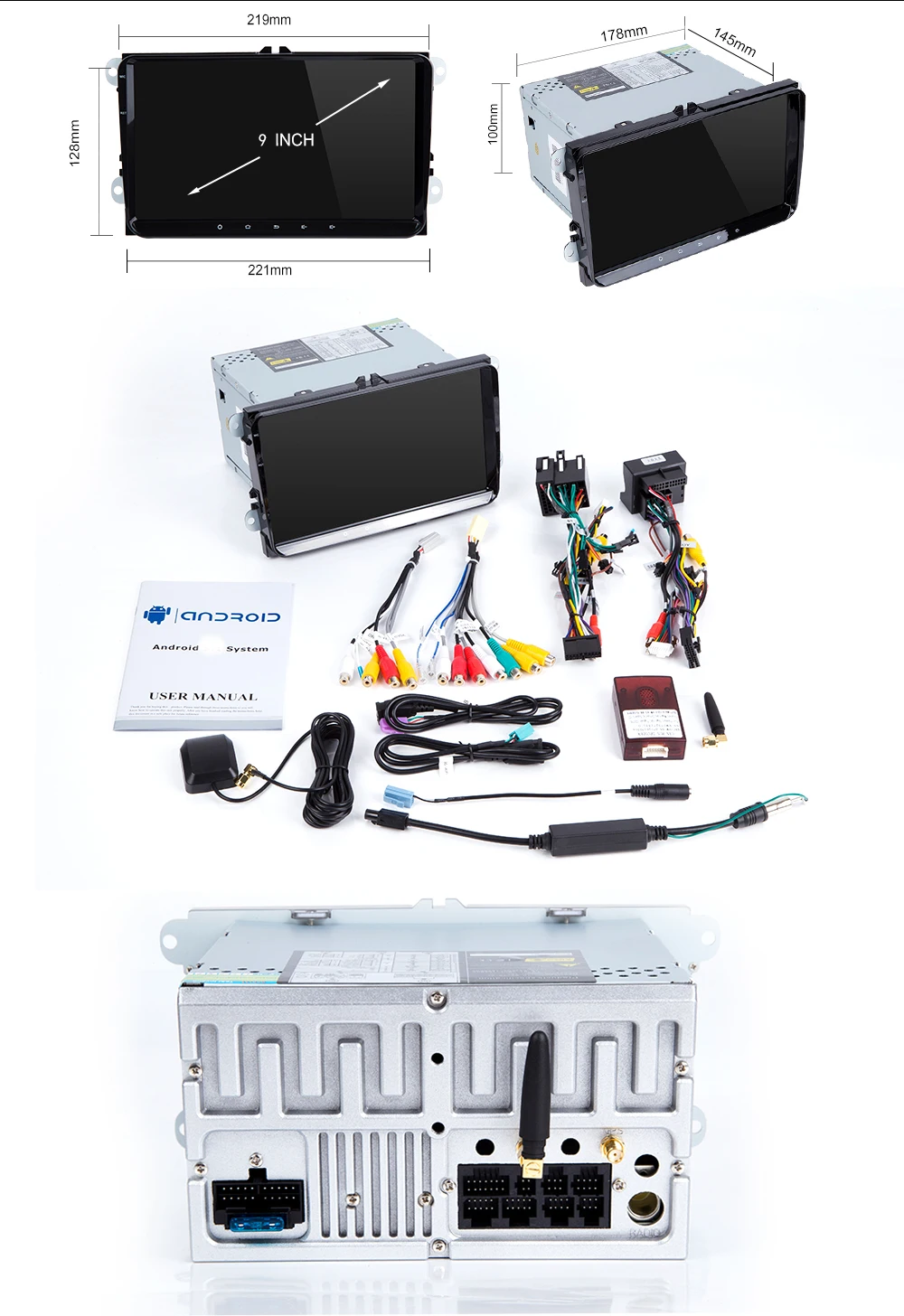 " ips DSP 64G 2 Din Android 9 Авторадио Навигация для Amarok волксаген VW Passat B6 golf 56 Skoda octavia Superb 2 OBD Carplay